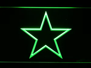 Dallas Cowboys Star Outline LED Neon Sign