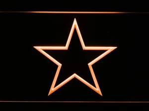 Dallas Cowboys Star Outline LED Neon Sign