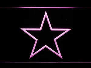 Dallas Cowboys Star Outline LED Neon Sign