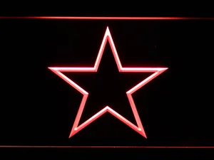 Dallas Cowboys Star Outline LED Neon Sign