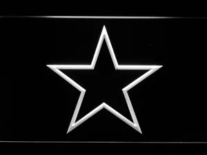 Dallas Cowboys Star Outline LED Neon Sign