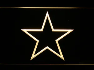 Dallas Cowboys Star Outline LED Neon Sign