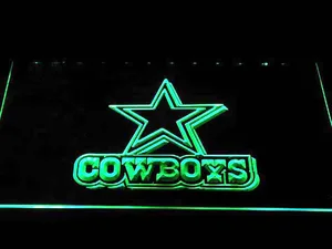 Dallas Cowboys Star Wordmark 2 LED Neon Sign