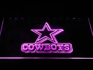 Dallas Cowboys Star Wordmark 2 LED Neon Sign