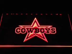 Dallas Cowboys Star Wordmark LED Neon Sign