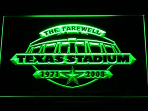 Dallas Cowboys Texas Stadium The Farewell LED Neon Sign - Legacy Edition