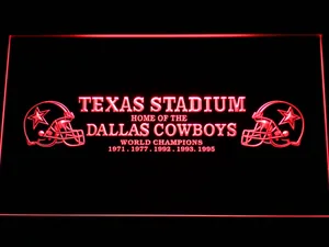 Dallas Cowboys Texas Stadium World Champions LED Neon Sign - Legacy Edition
