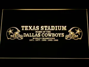 Dallas Cowboys Texas Stadium World Champions LED Neon Sign - Legacy Edition
