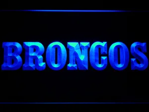 Denver Broncos 1968-1996 Logo LED Neon Sign - Legacy Edition