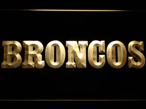 Denver Broncos 1968-1996 Logo LED Neon Sign - Legacy Edition