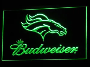 Denver Broncos Budweiser LED Neon Sign