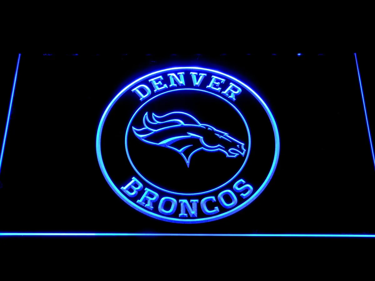 Denver Broncos Circle Logo LED Neon Sign