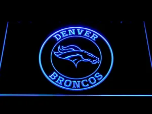 Denver Broncos Circle Logo LED Neon Sign