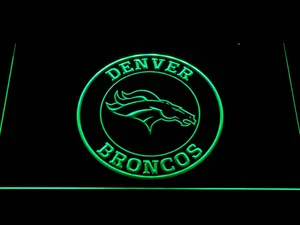 Denver Broncos Circle Logo LED Neon Sign
