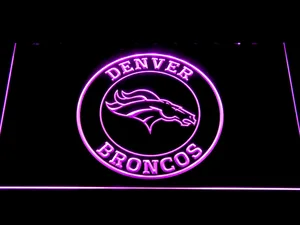 Denver Broncos Circle Logo LED Neon Sign