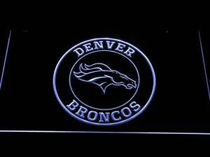 Denver Broncos Circle Logo LED Neon Sign
