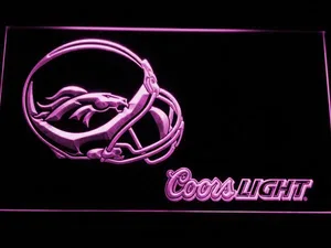 Denver Broncos Coors Light LED Neon Sign