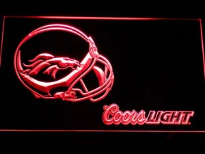 Denver Broncos Coors Light LED Neon Sign