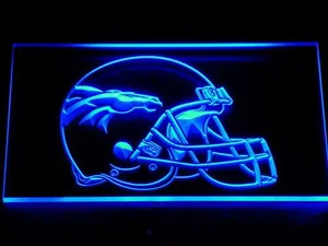 Denver Broncos Helmet 2 LED Neon Sign