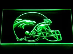 Denver Broncos Helmet 2 LED Neon Sign