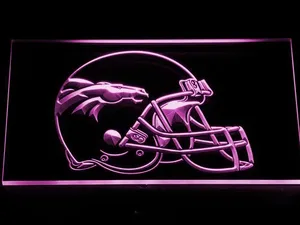Denver Broncos Helmet 2 LED Neon Sign