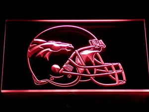 Denver Broncos Helmet 2 LED Neon Sign
