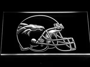 Denver Broncos Helmet 2 LED Neon Sign