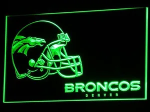 Denver Broncos Helmet LED Neon Sign