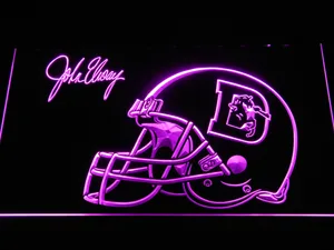 Denver Broncos John Elway Signature LED Neon Sign