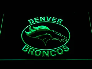 Denver Broncos Oval Logo LED Neon Sign