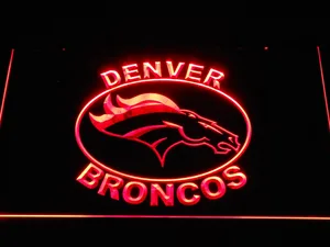 Denver Broncos Oval Logo LED Neon Sign