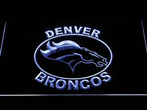 Denver Broncos Oval Logo LED Neon Sign