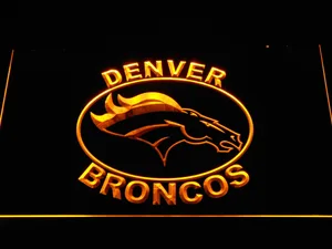 Denver Broncos Oval Logo LED Neon Sign