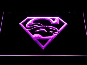 Denver Broncos Superman LED Neon Sign