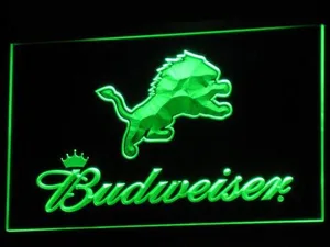 Detroit Lions Budweiser LED Neon Sign
