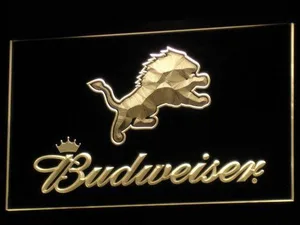 Detroit Lions Budweiser LED Neon Sign