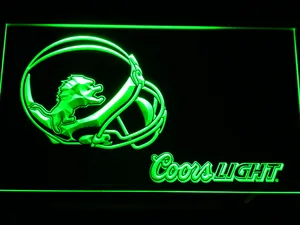 Detroit Lions Coors Light Helmet LED Neon Sign