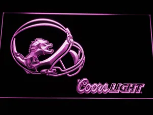 Detroit Lions Coors Light Helmet LED Neon Sign