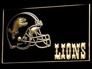 Detroit Lions Helmet LED Neon Sign