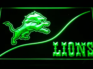 Detroit Lions Split LED Neon Sign