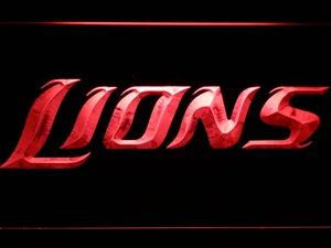 Detroit Lions Text LED Neon Sign