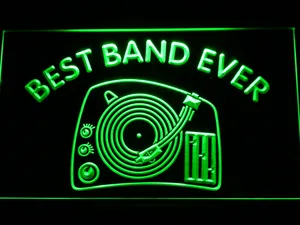 DJ Turntable Best Band Ever LED Neon Sign