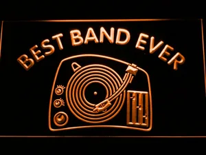 DJ Turntable Best Band Ever LED Neon Sign