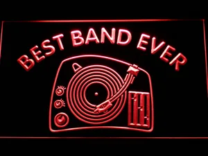 DJ Turntable Best Band Ever LED Neon Sign