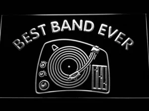 DJ Turntable Best Band Ever LED Neon Sign