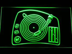DJ Turntable LED Neon Sign