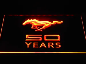 Ford Mustang 50 Years LED Neon Sign