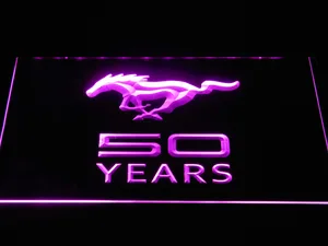 Ford Mustang 50 Years LED Neon Sign