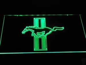 Ford Mustang Bars Logo LED Neon Sign