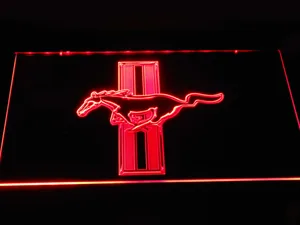 Ford Mustang Bars Logo LED Neon Sign